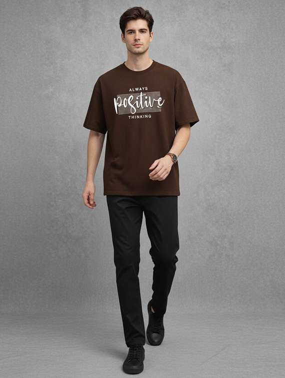 Men Typographic Short Sleeve Oversized T-shirt - 22456300 -  Standard Image - 4