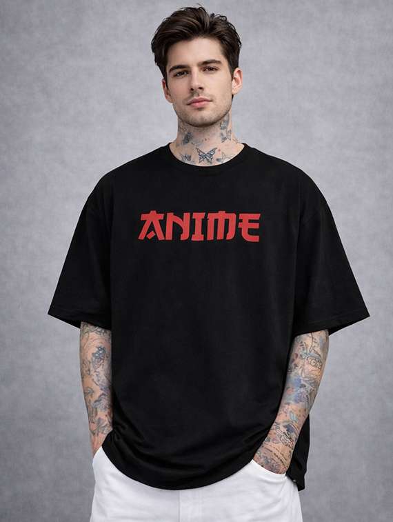 men typographic short sleeve oversized t-shirt - 22456303 -  Standard Image - 1