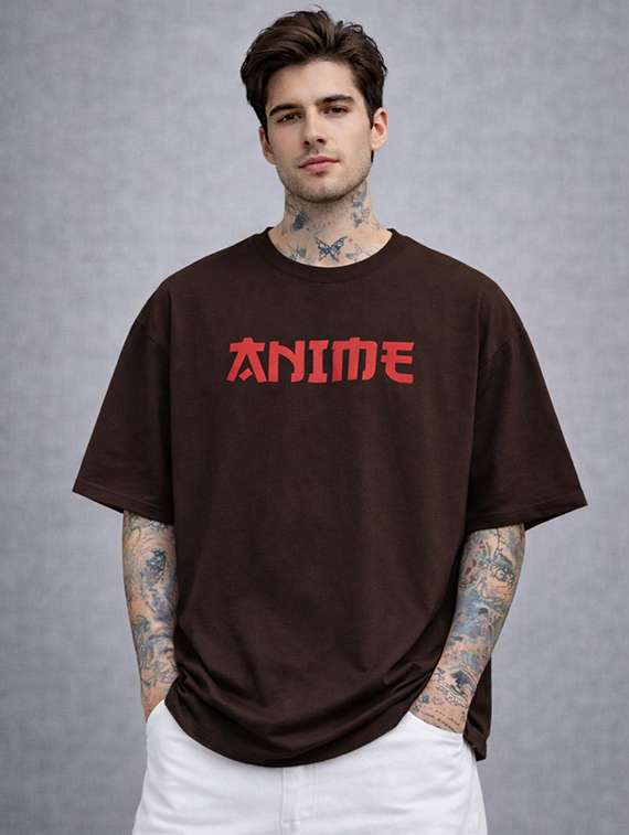 men typographic short sleeve oversized t-shirt