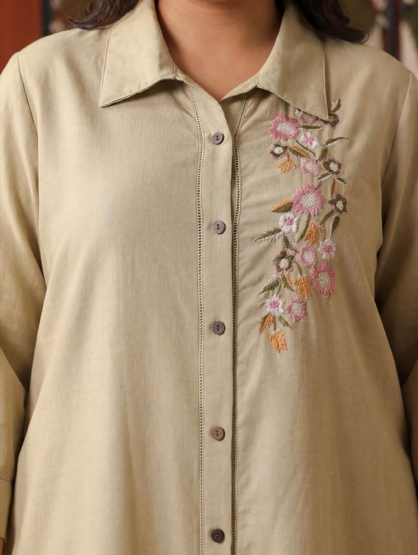 women beige co-ord set - 22456332 -  Standard Image - 6