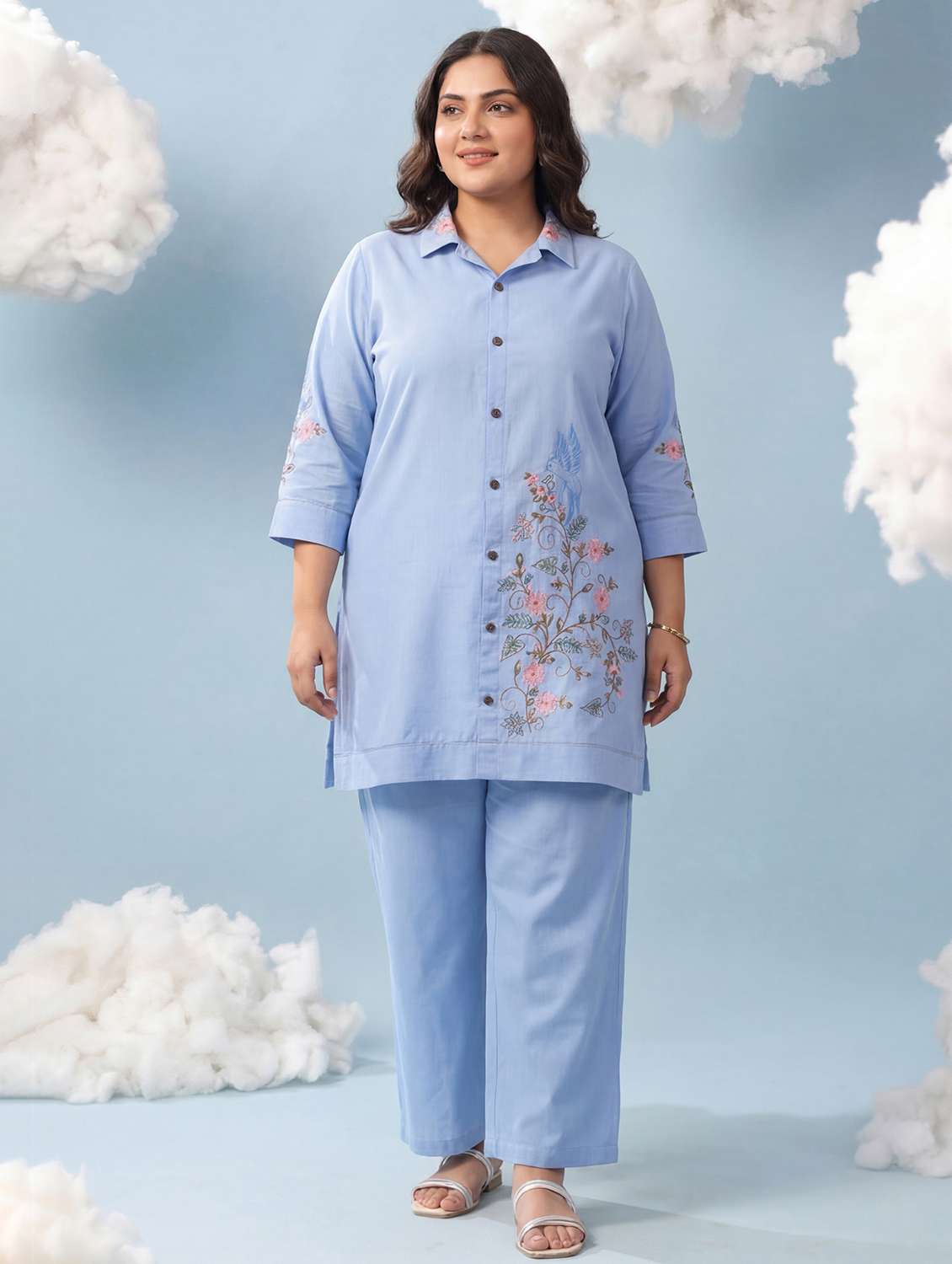 women light blue co-ord set