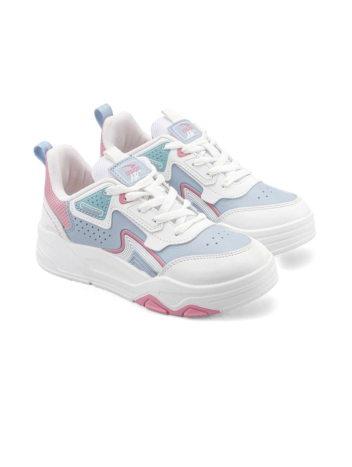 blue synthetic laceup casual shoes - 22456502 -  Standard Image - 1