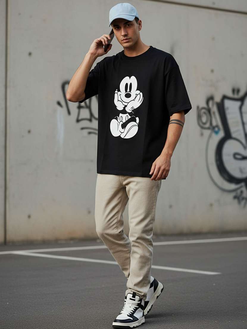 men graphic short sleeve oversized t-shirt - 22456542 -  Standard Image - 4