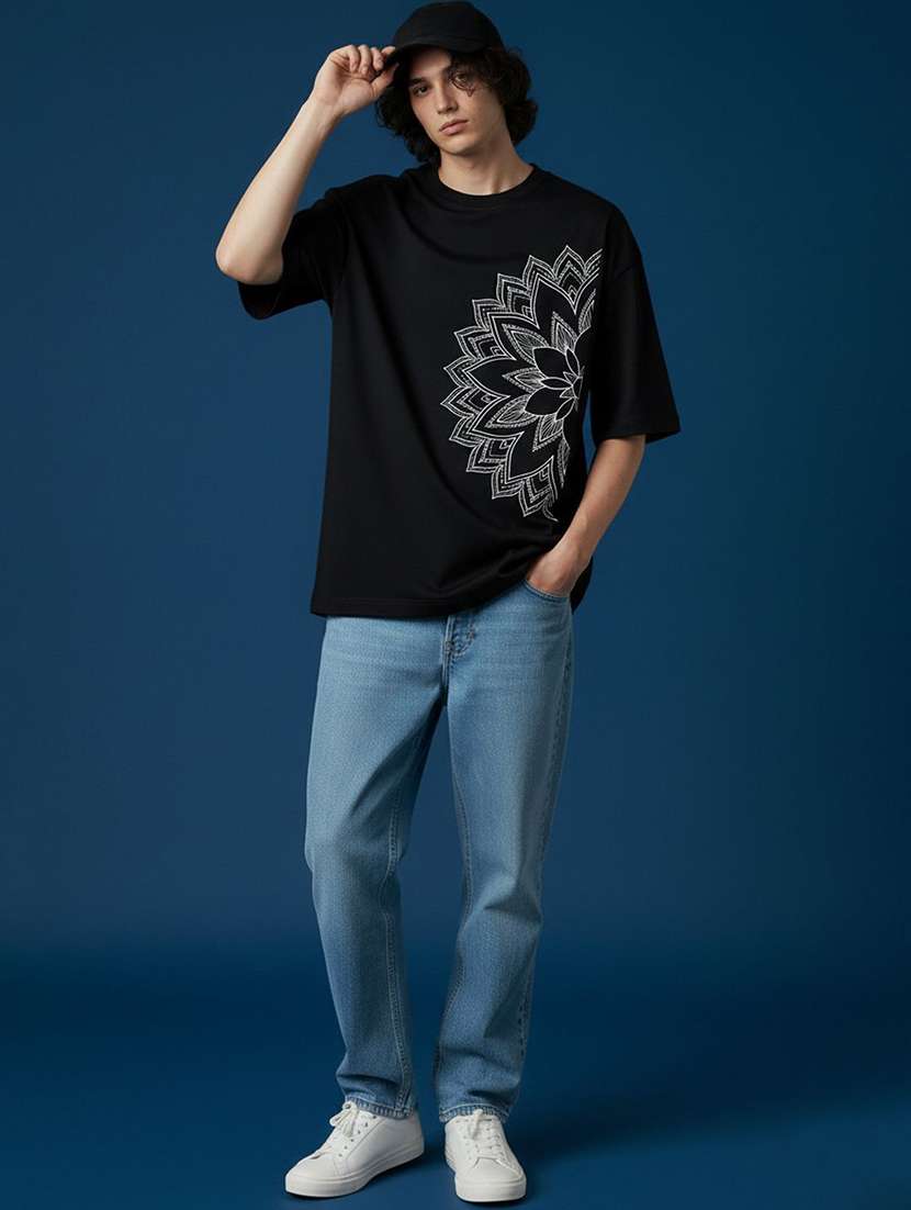 men printed short sleeve oversized t-shirt - 22456544 -  Standard Image - 4