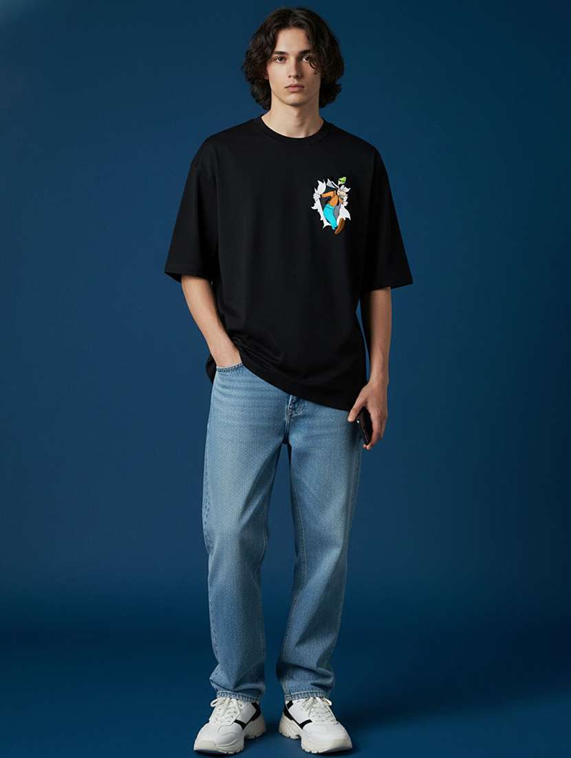 men graphic short sleeve oversized t-shirt - 22456557 -  Standard Image - 4