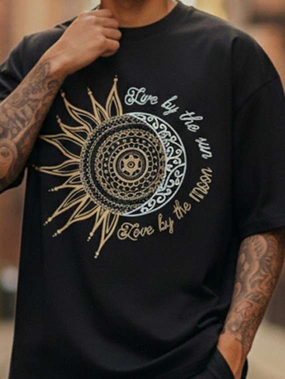 men printed short sleeve oversized t-shirt - 22456560 -  Standard Image - 1