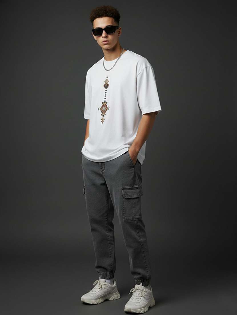 men printed short sleeve oversized t-shirt - 22456565 -  Standard Image - 4