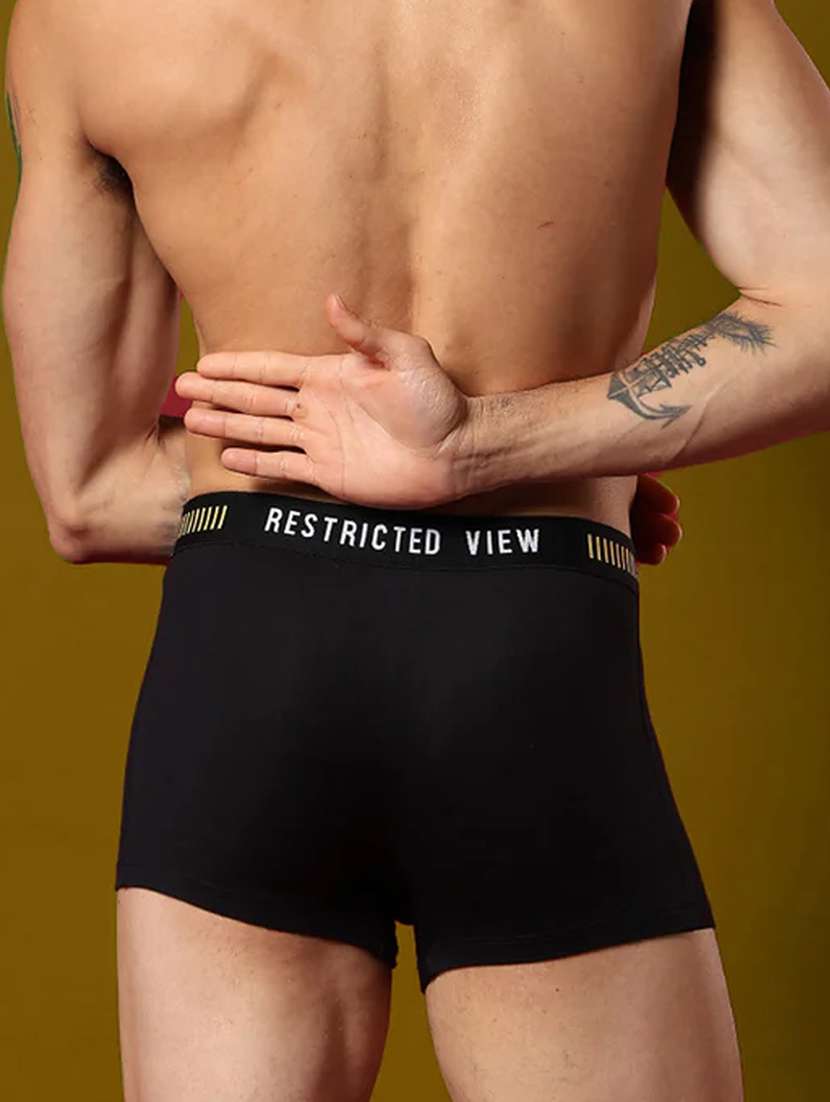 men black cotton blend trunks brief - 22456724 -  Standard Image - 1