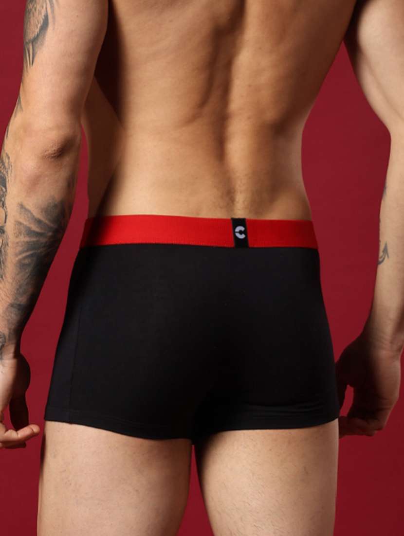 men black cotton blend trunks brief - 22456725 -  Standard Image - 1