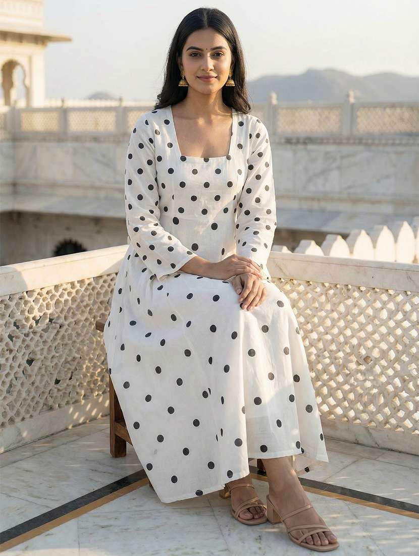 women white rayon flared kurti - 22456749 -  Standard Image - 4