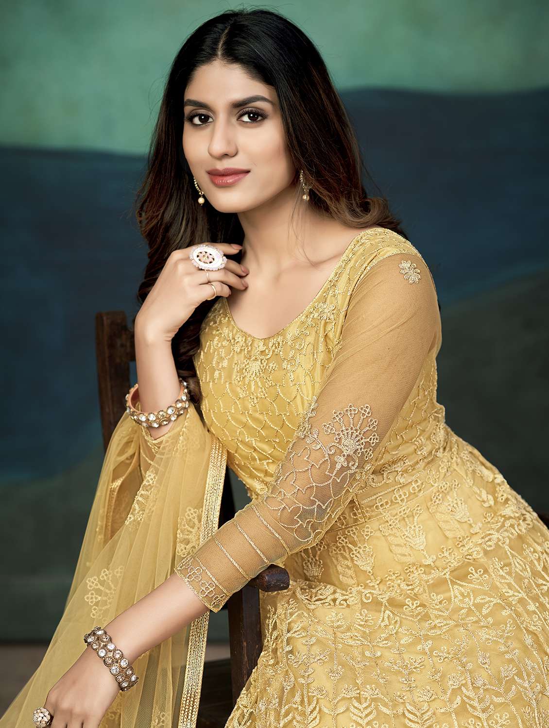 women beige  self design kurta pant set - 22456787 -  Standard Image - 1