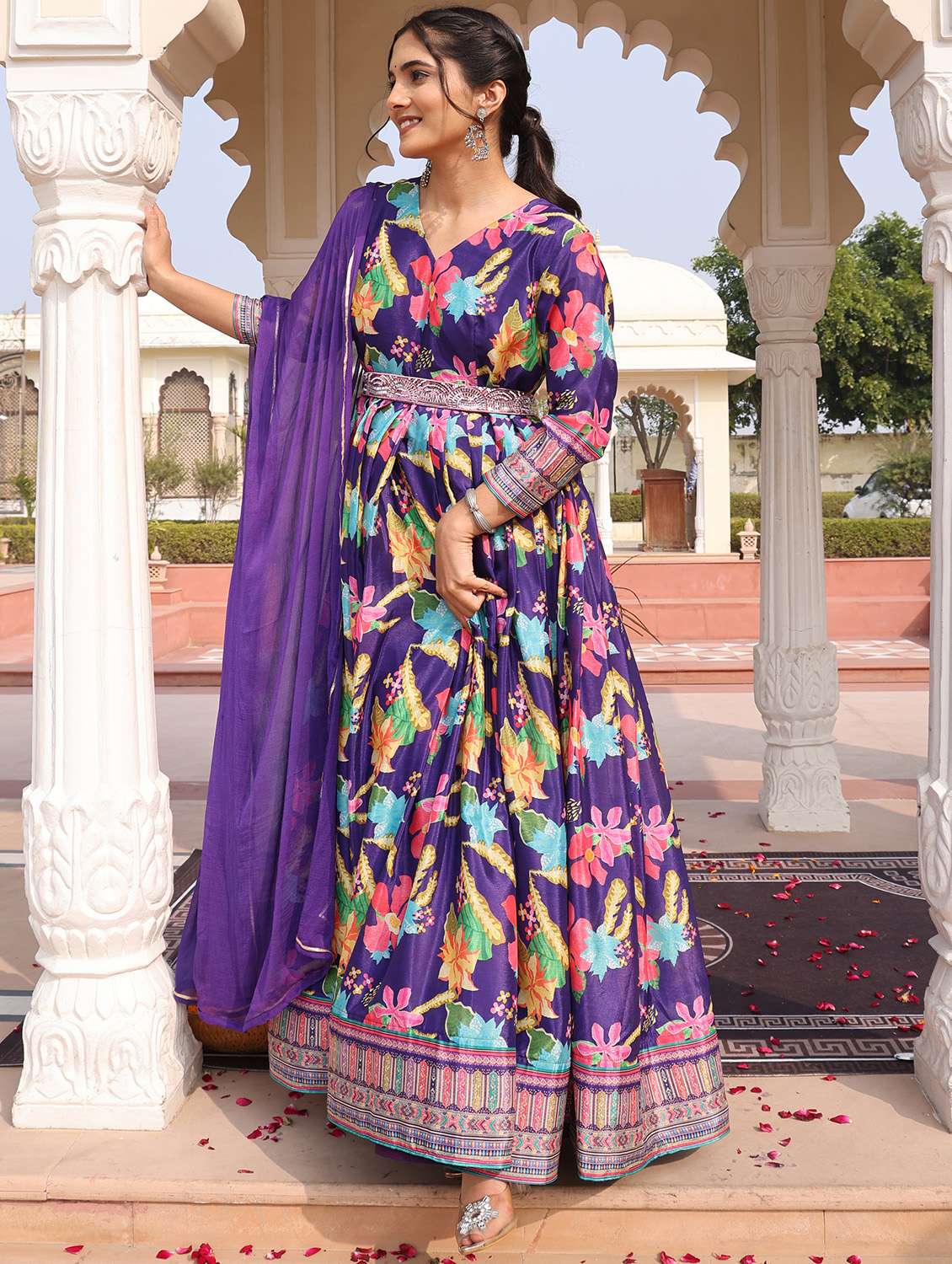 women purple kurta pant set - 22456848 -  Standard Image - 1