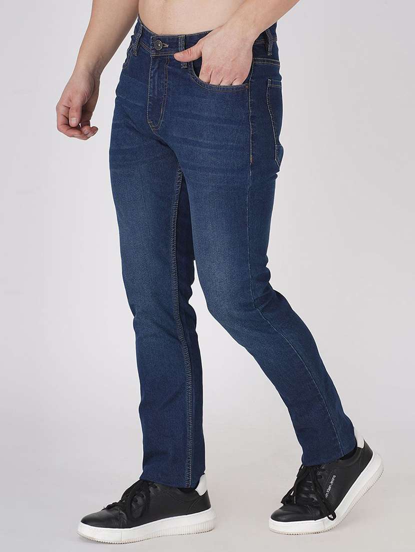 men blue denim jeans - 22456890 -  Standard Image - 1