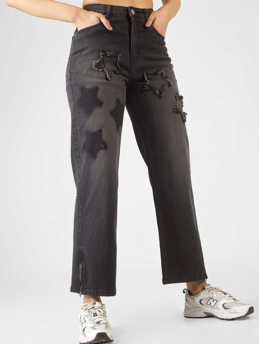 women black denim jeans - 22456903 -  Standard Image - 1