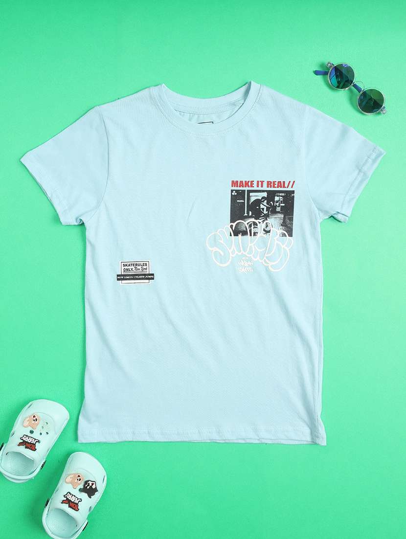 boys printed short sleeves regular fit t-shirt - 22456942 -  Standard Image - 1