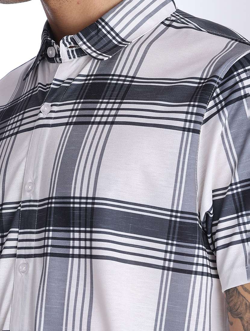 men checkered short sleeve regular fit casual shirt - 22457008 -  Standard Image - 1