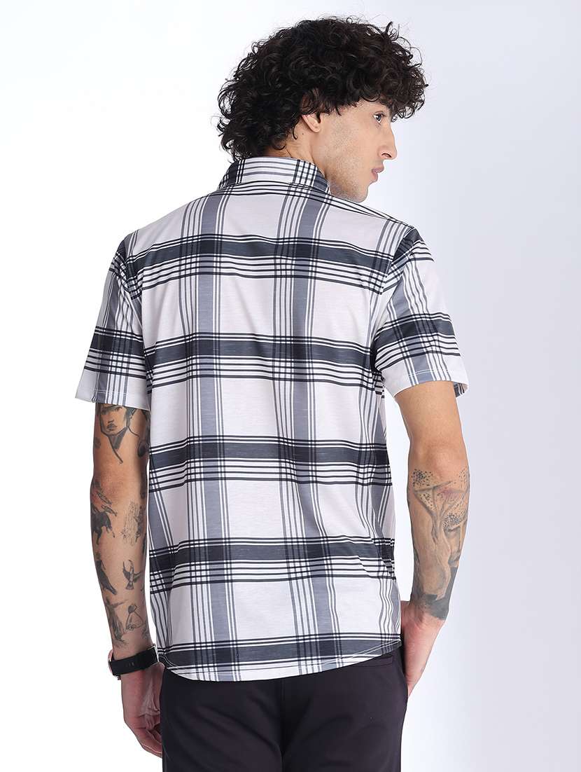 men checkered short sleeve regular fit casual shirt - 22457008 -  Standard Image - 4
