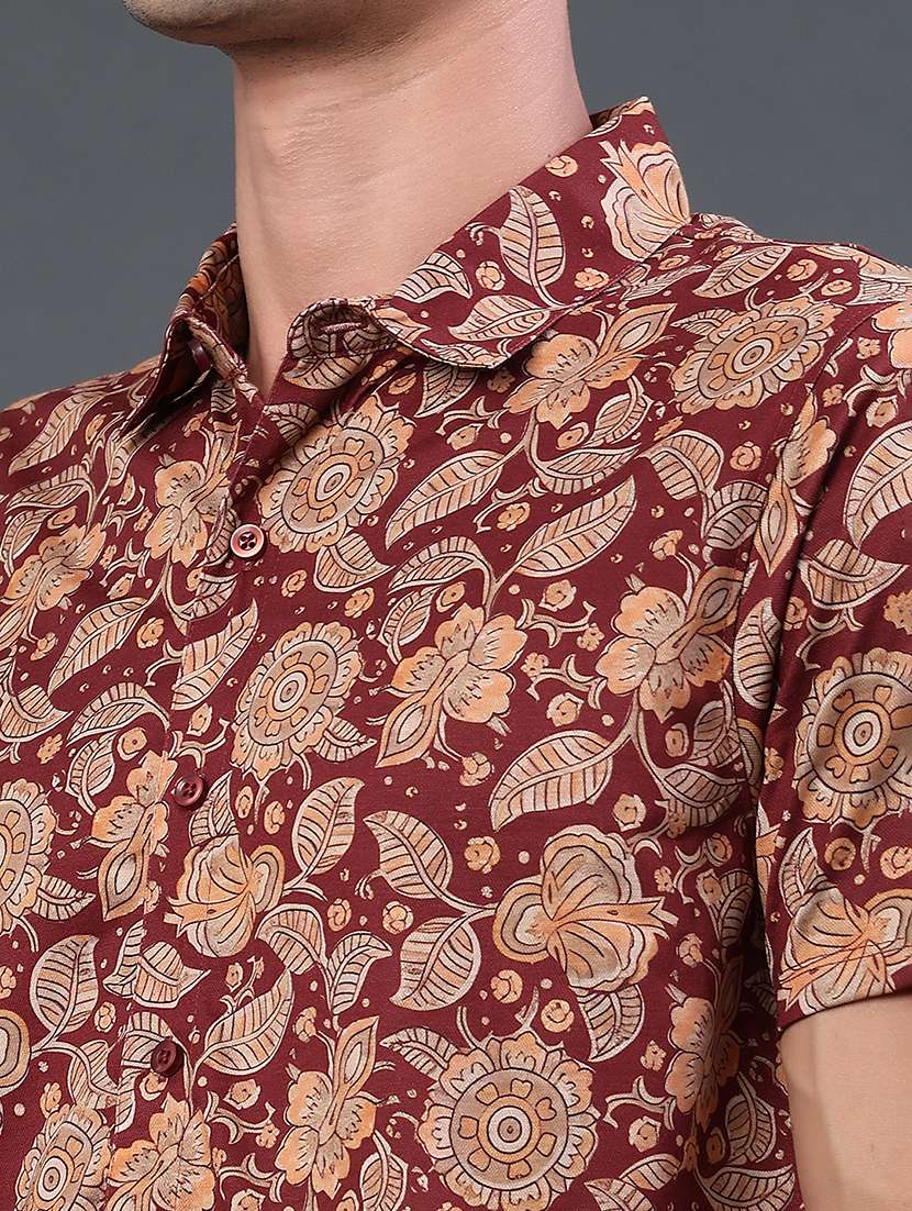Men Printed Short Sleeve Regular Fit Casual Shirt - 22457011 -  Standard Image - 1