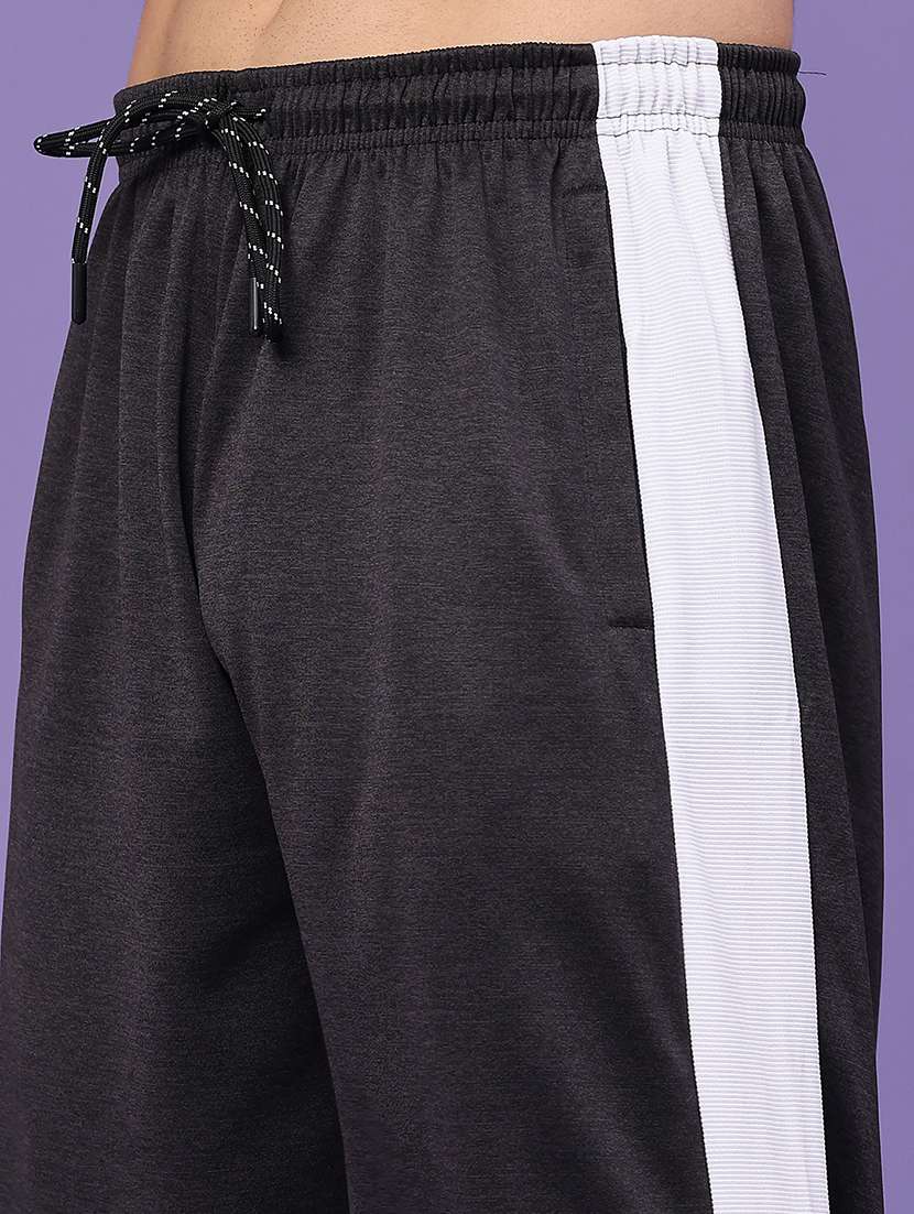Men Side Taped Mid Rise Full Length Track Pant - 22457062 -  Standard Image - 1