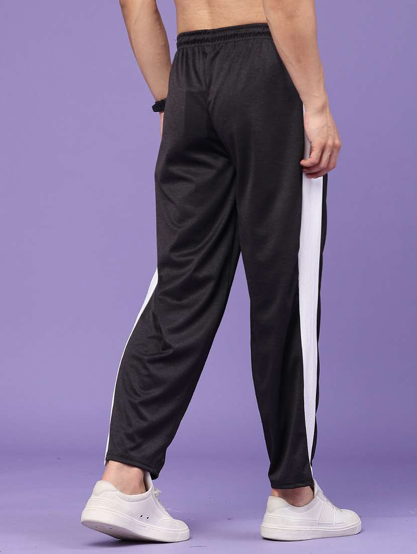 Men Side Taped Mid Rise Full Length Track Pant - 22457062 -  Standard Image - 4