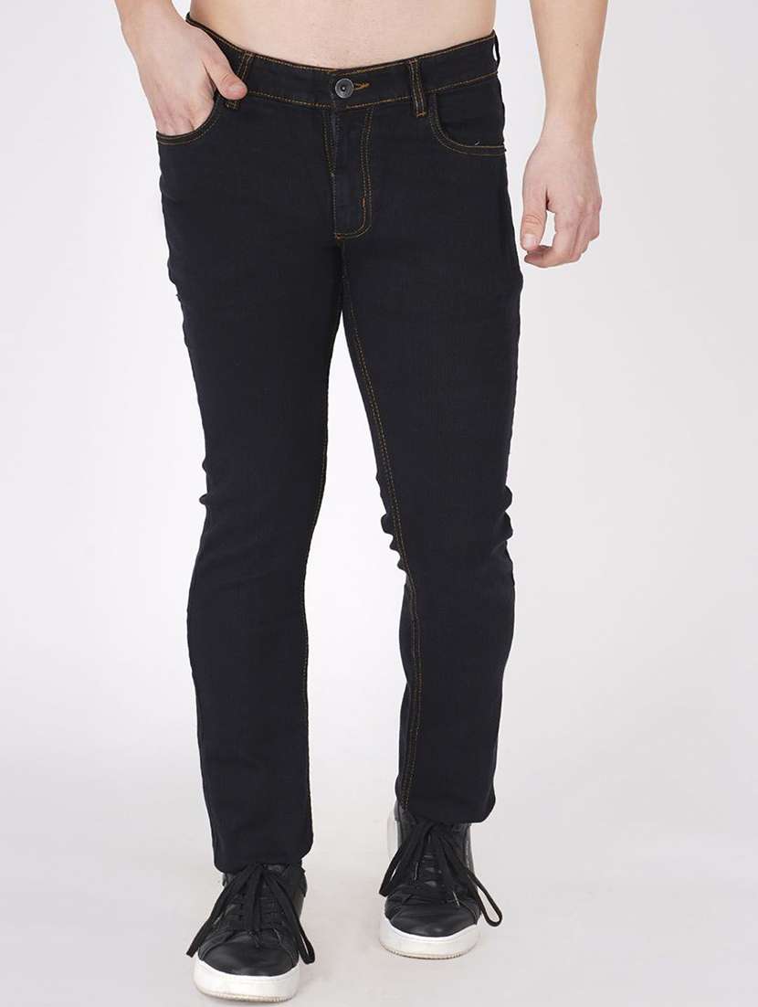 men grey denim jean