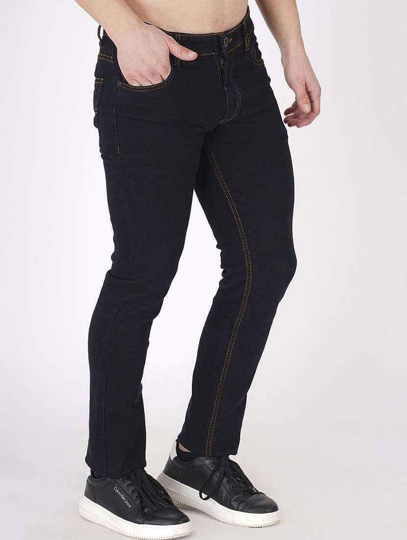 men grey denim jean - 22457131 -  Standard Image - 1