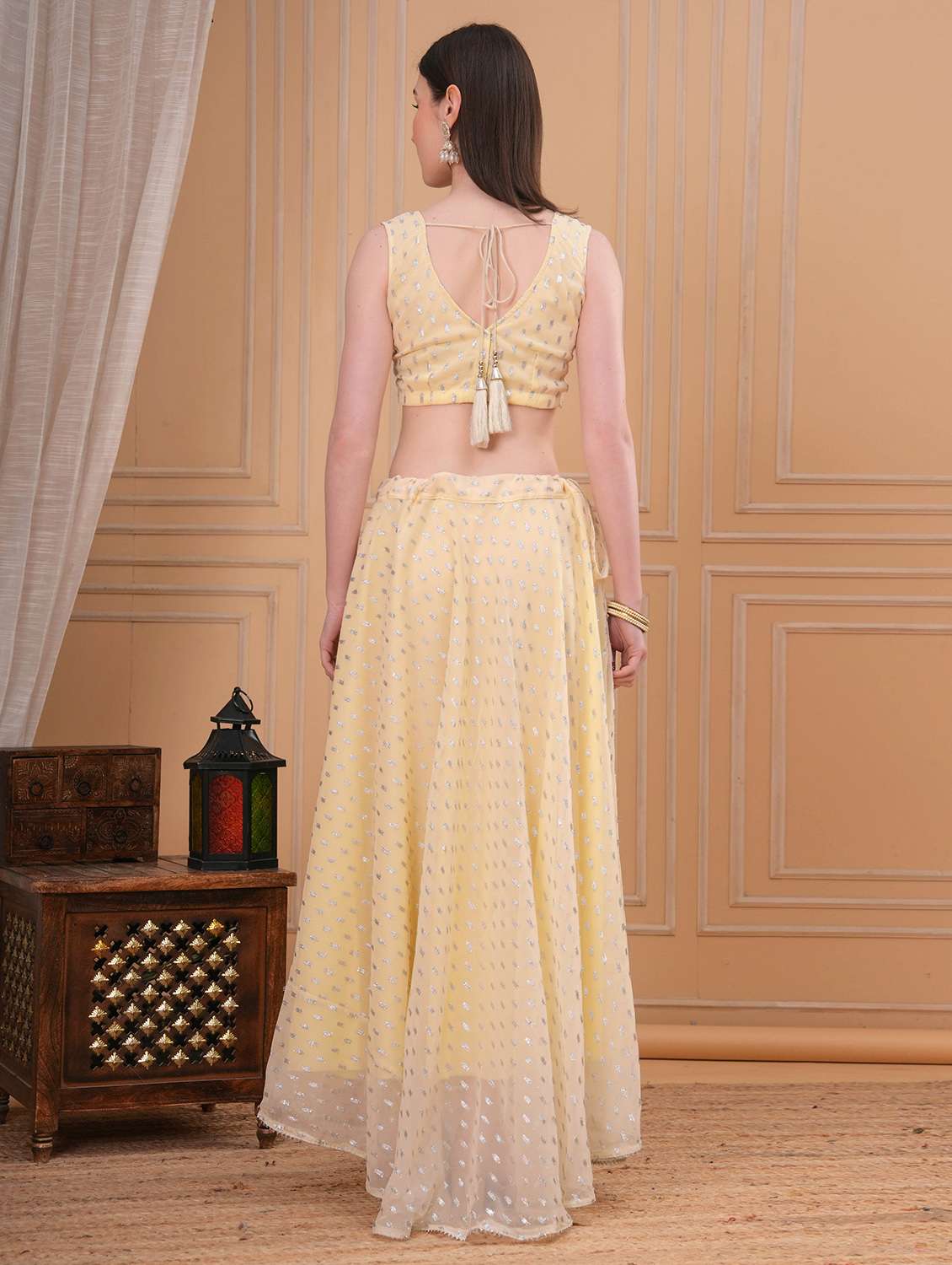 Women Yellow Flared Lehenga - 22457239 -  Standard Image - 4