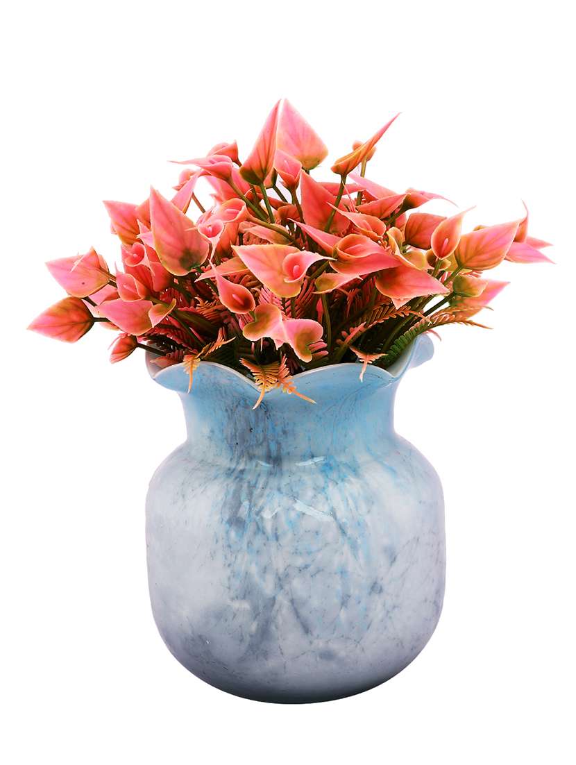  textured glass flower vase - 22457248 -  Standard Image - 1