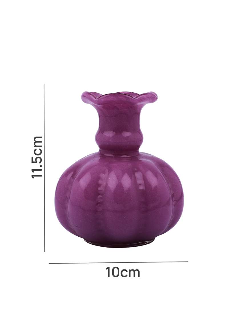 purple textured glass flower vase - 22457250 -  Standard Image - 4