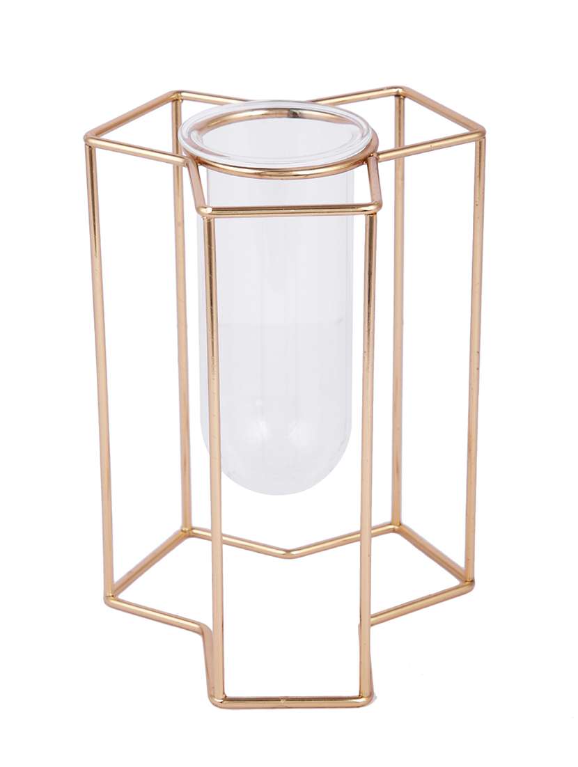 gold textured glass flower vase - 22457263 -  Standard Image - 4