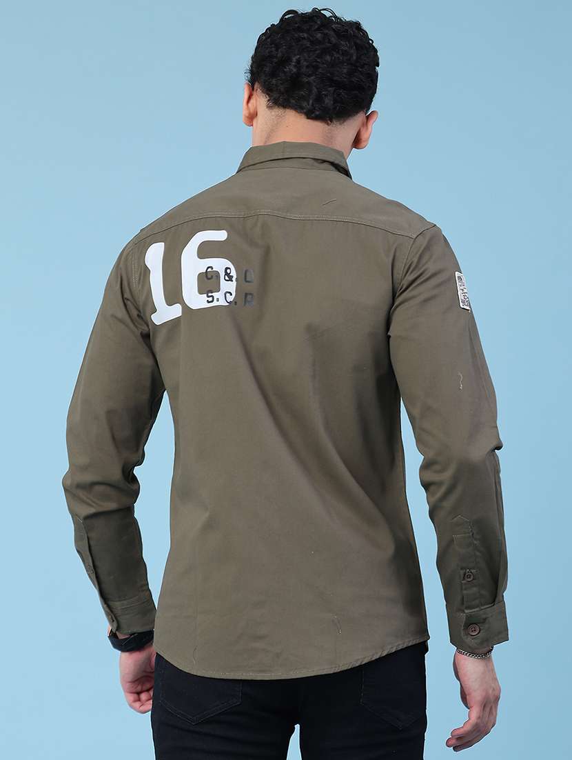 men printed long sleeves regular fit casual shirt - 22457430 -  Standard Image - 4
