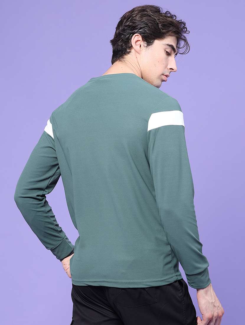 Men Taped Long Sleeves Regular Fit T-shirt - 22457539 -  Standard Image - 4
