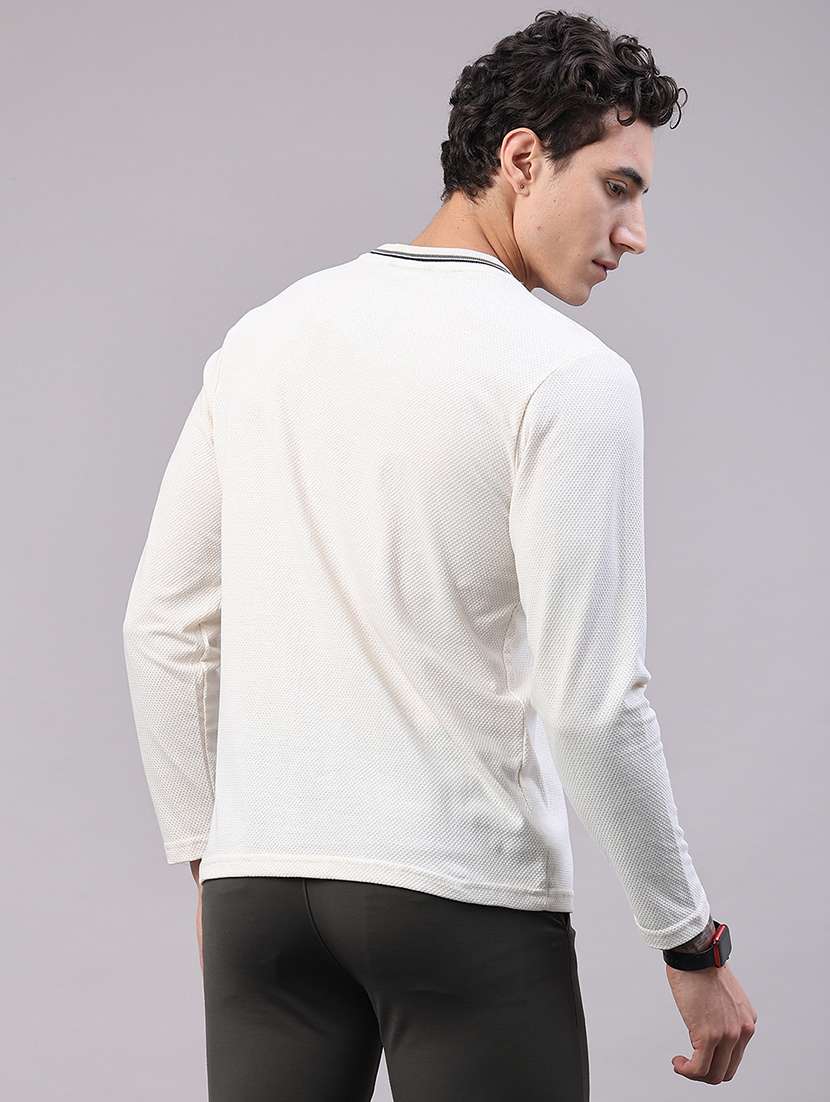 men textured long sleeve regular fit t-shirt - 22457542 -  Standard Image - 4