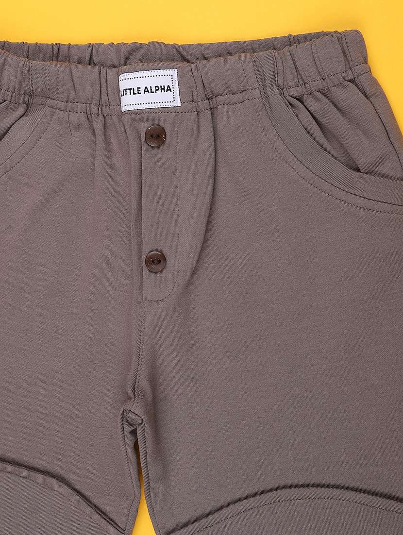 boys solid mid rise joggers - 22457583 -  Standard Image - 4