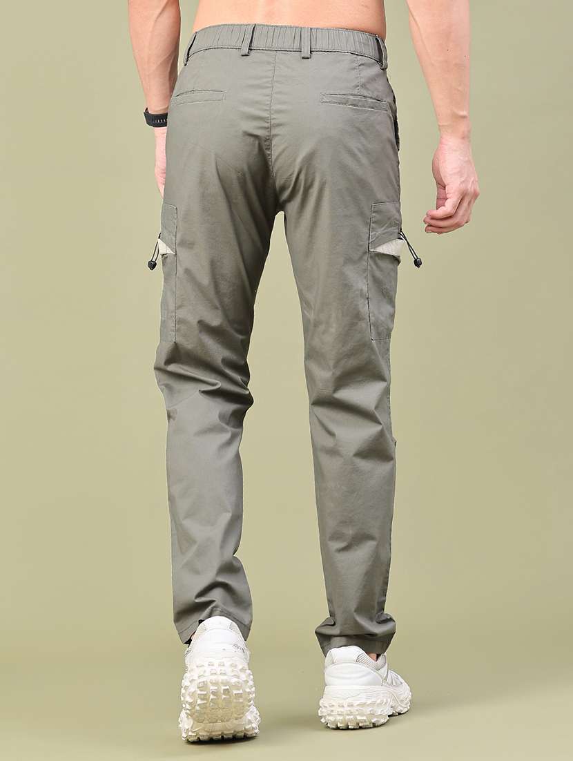 men solid mid rise relaxed fit cargo - 22457590 -  Standard Image - 4