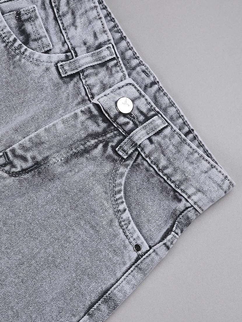 grey poly cotton plain jean - 22457602 -  Standard Image - 4