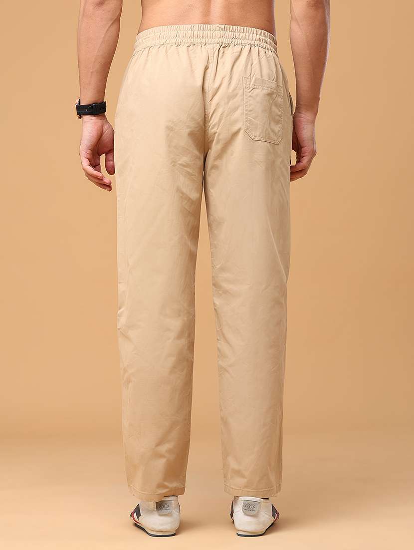 men solid mid rise regular fit trouser - 22457631 -  Standard Image - 4
