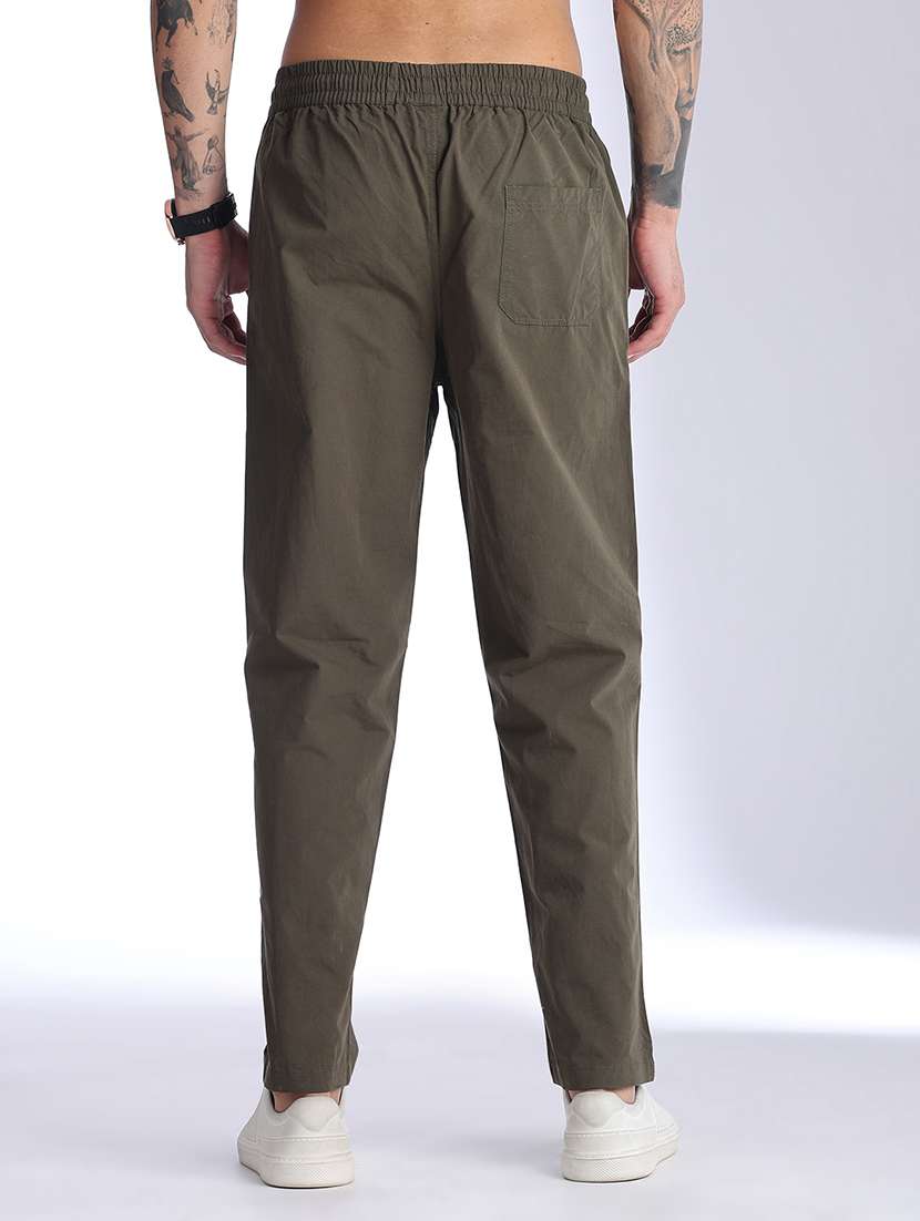 men solid mid rise flat front trouser - 22457633 -  Standard Image - 4