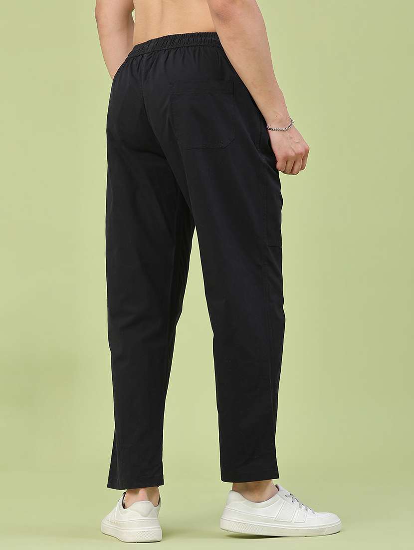 men solid mid rise flat front trouser - 22457635 -  Standard Image - 4