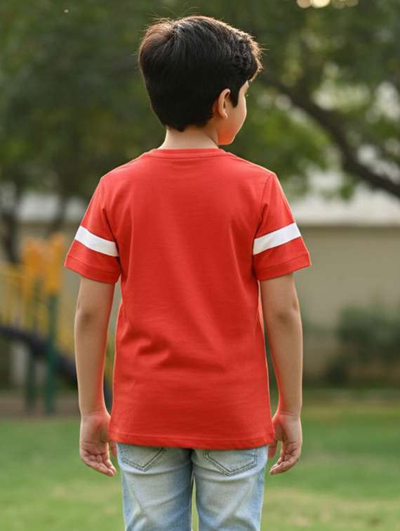 boys red cotton blend t-shirt - 22457658 -  Standard Image - 1