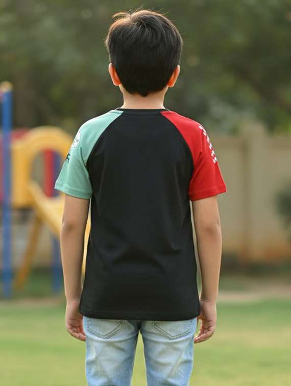 boys black cotton blend t-shirt - 22457659 -  Standard Image - 1