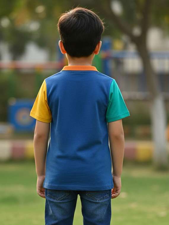 boys blue cotton blend t-shirt - 22457662 -  Standard Image - 1