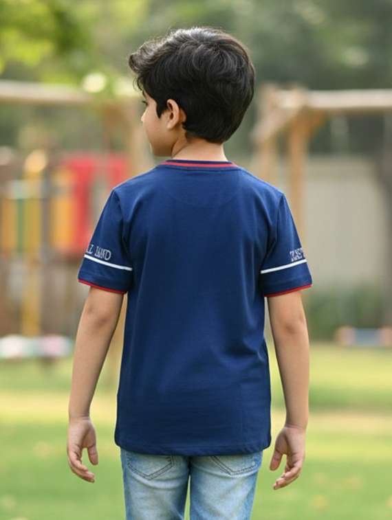 boys blue cotton blend t-shirt - 22457665 -  Standard Image - 1