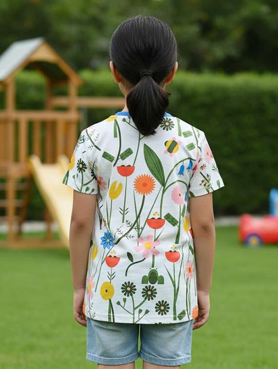 girl  white cotton tops top - 22457675 -  Standard Image - 1