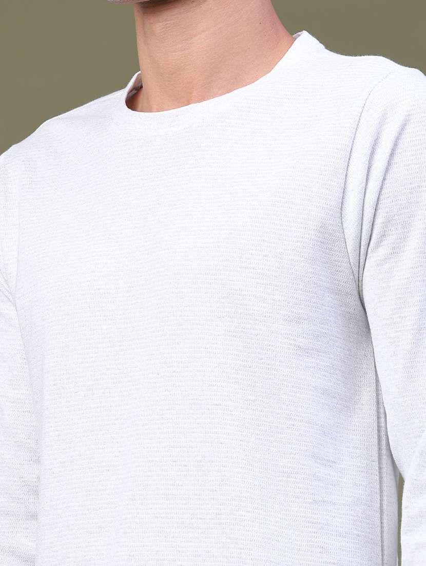 men textured long sleeve regular fit t-shirt - 22457962 -  Standard Image - 1