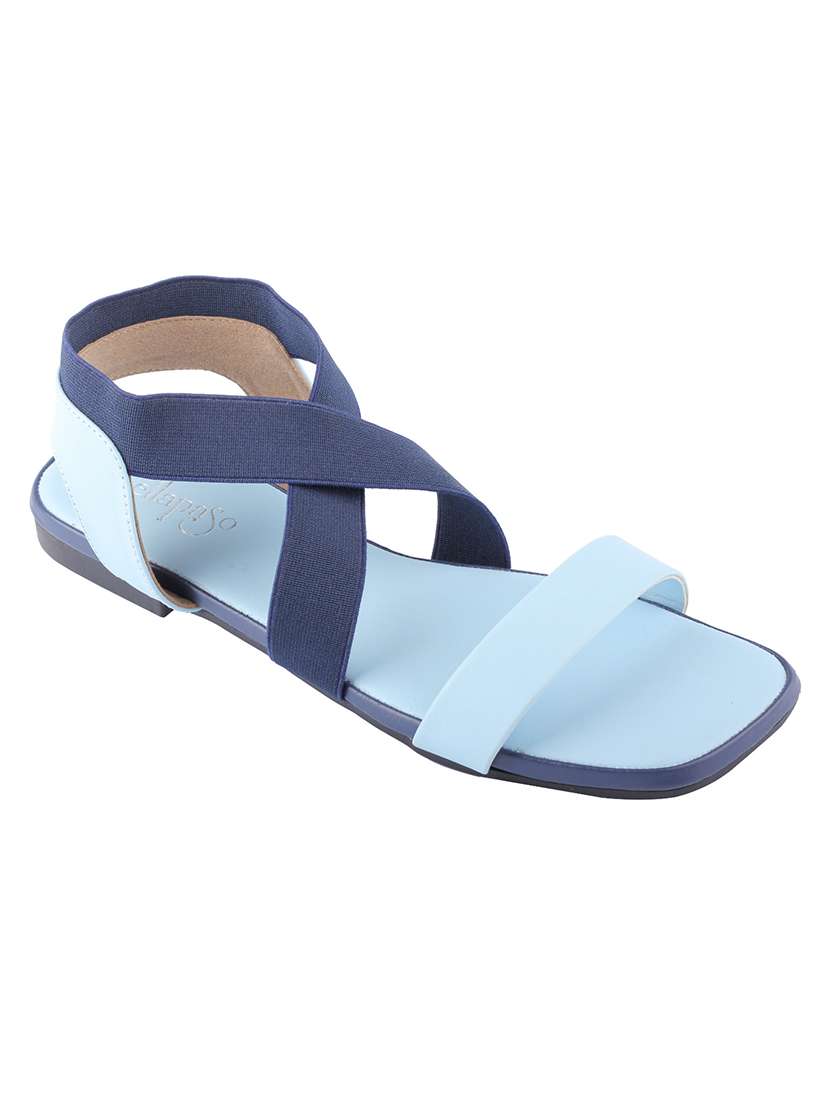 Women Solid Ankle Strap Flat Sandal - 22458022 -  Standard Image - 1