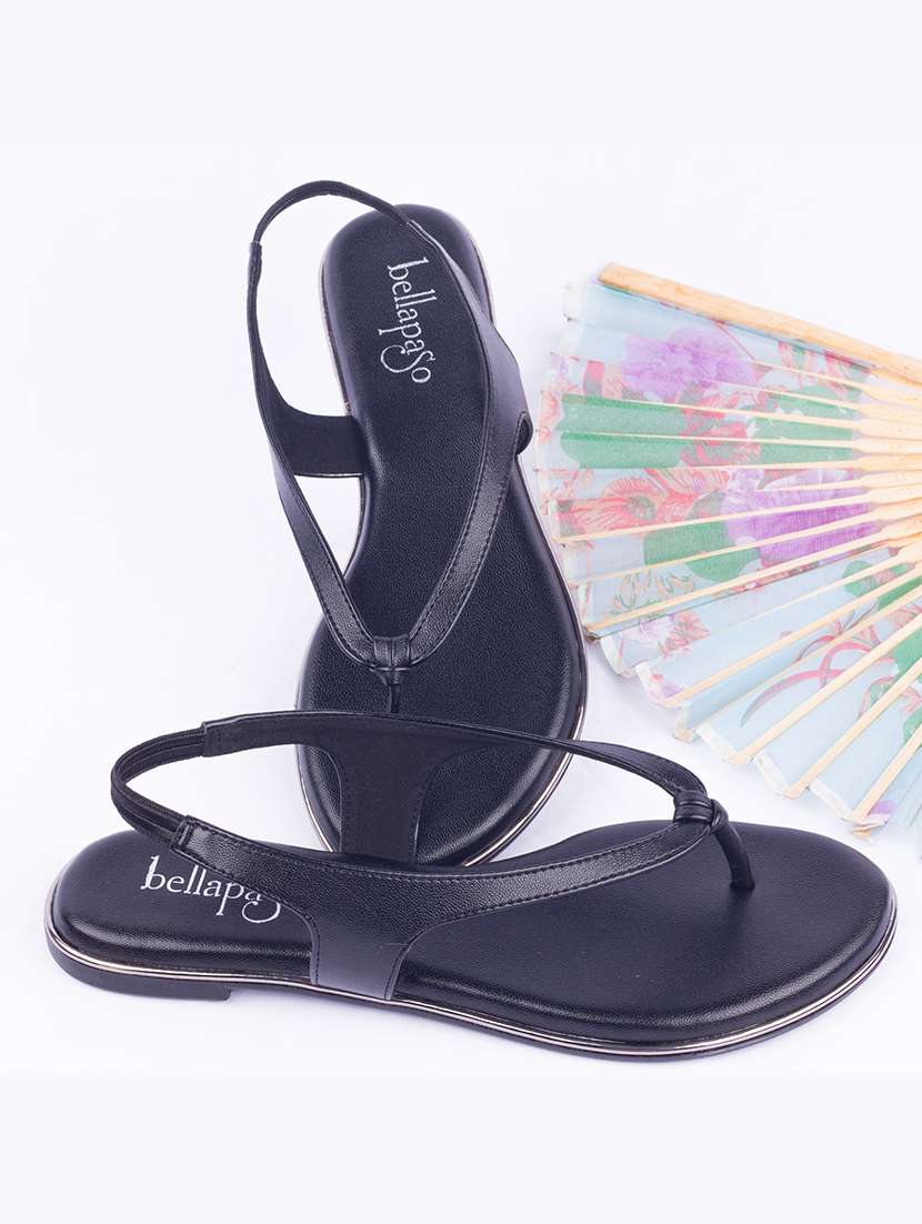 women solid back strap sandal