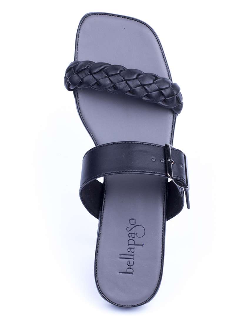 Women Textured Slip On Flat Sandal - 22458038 -  Standard Image - 4