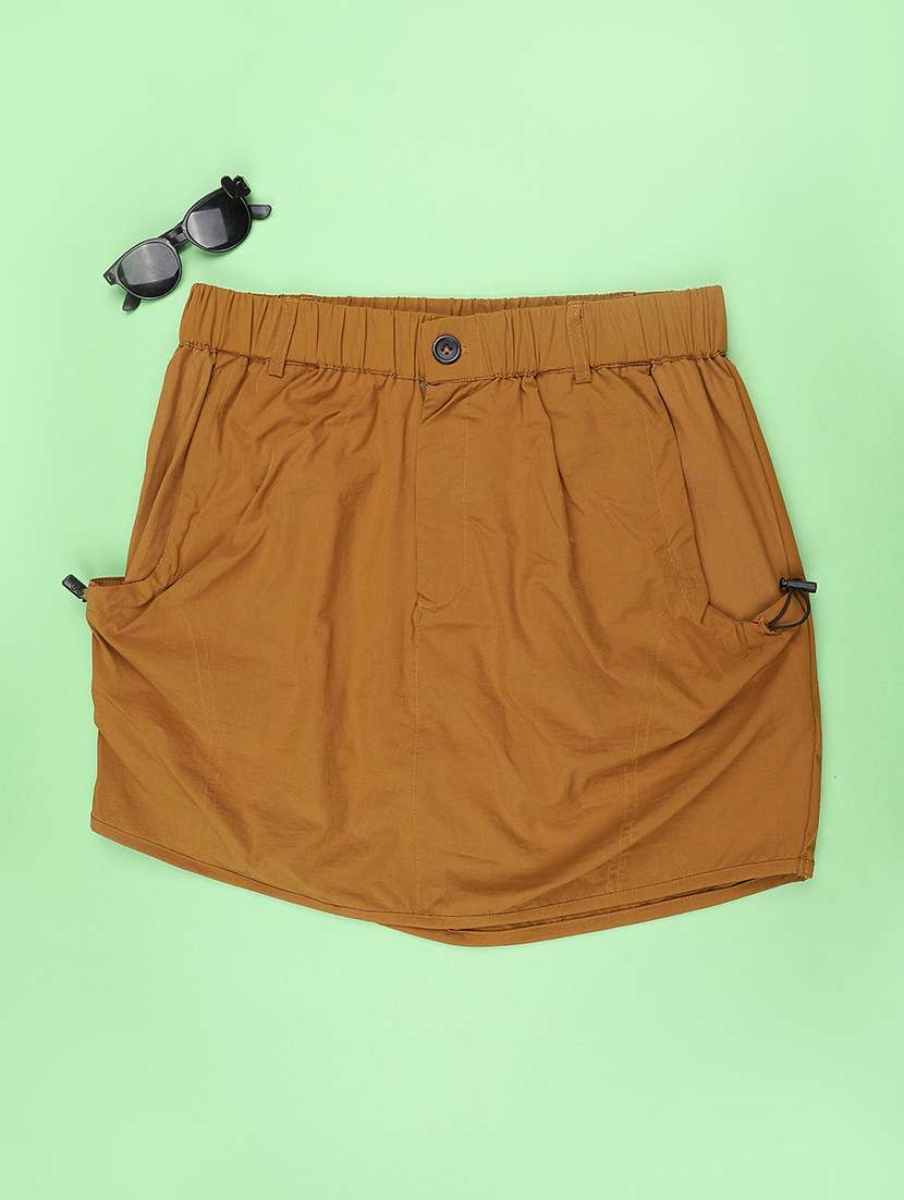 girls solid mid rise a-line skirt - 22458093 -  Standard Image - 1