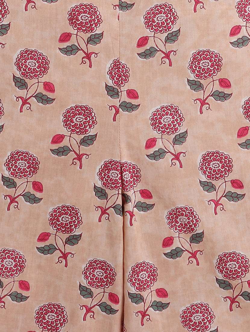 girls floral peach cotton top & palazzo set co-ord set - 22458105 -  Standard Image - 4